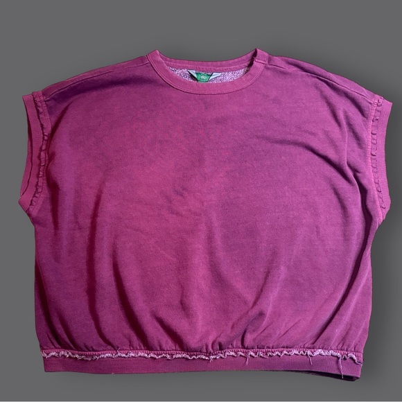 EUC (worn once) DIP Sweatshirt Muscle T-Shirt in Merlot Red. Size XS 🏋️‍♂️ - Picture 2 of 7